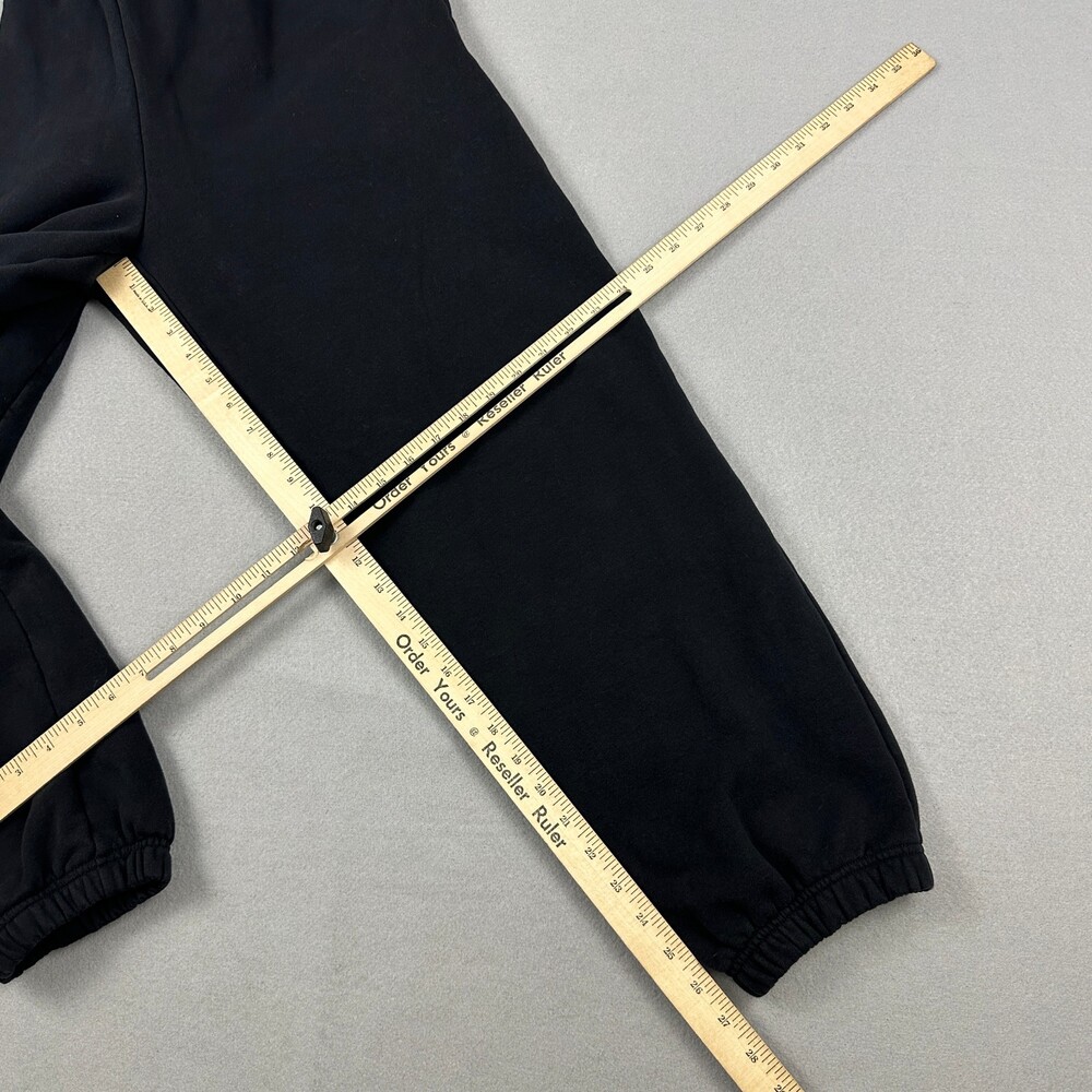 Athleta Pants Women Medium Black Solid Fleece Joggers Cinch Bottom Sweatpants M - Picture 10 of 12